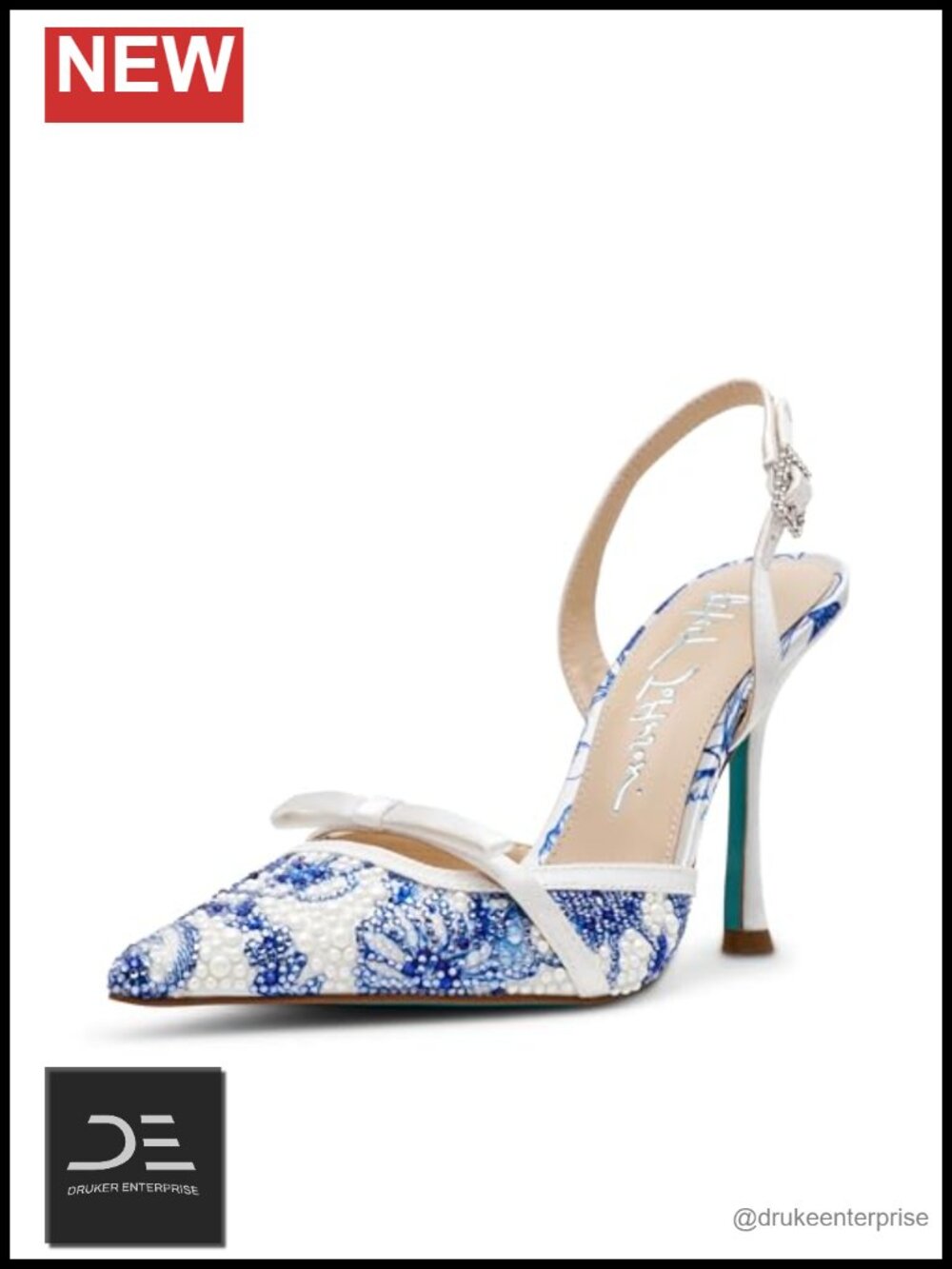 Betsey Johnson Roza Slingback Pumps Stiletto Heels Pointed Toe PVC